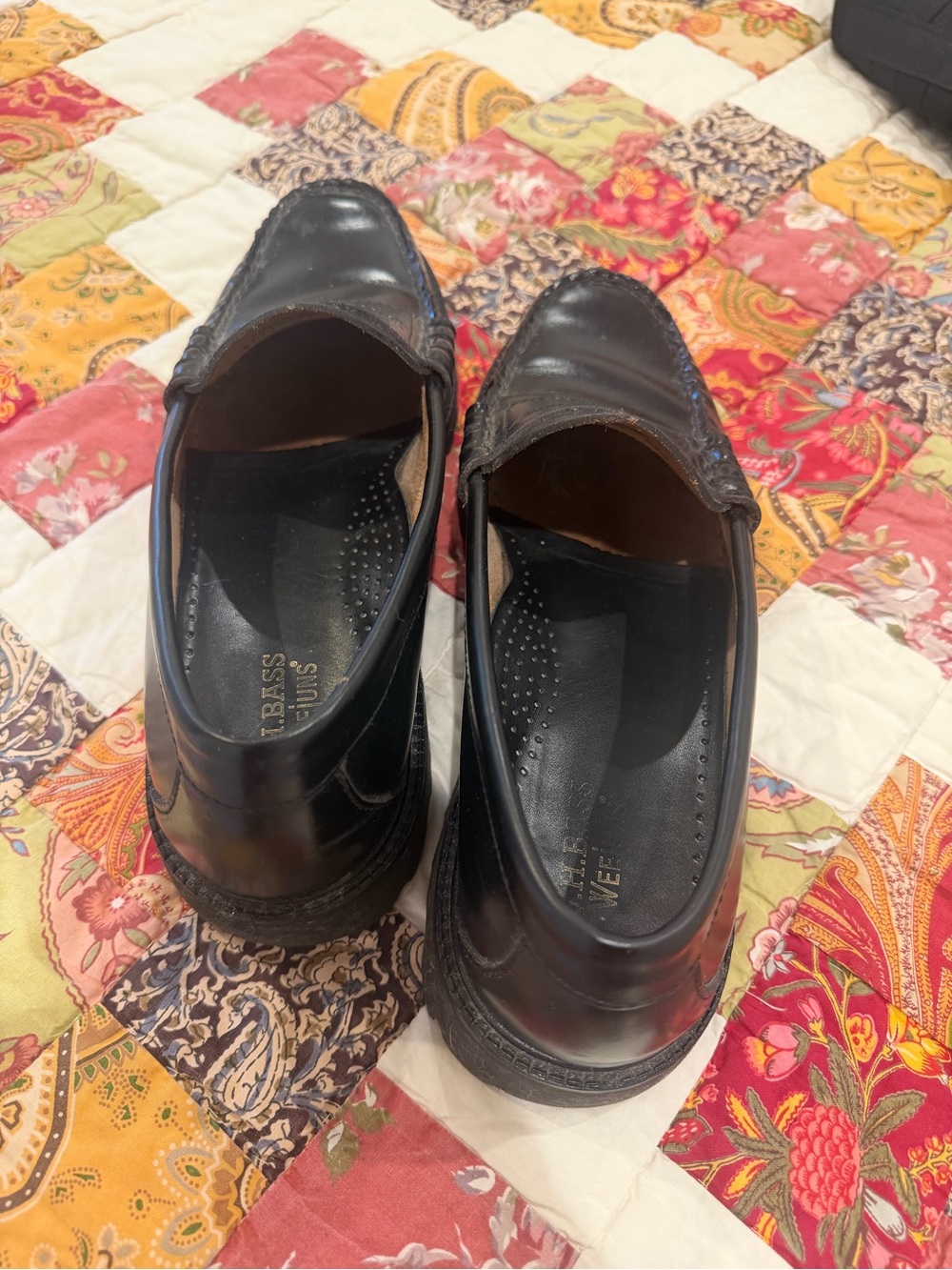 G.H. Bass & Co. Black Leather Slip-On Loafers